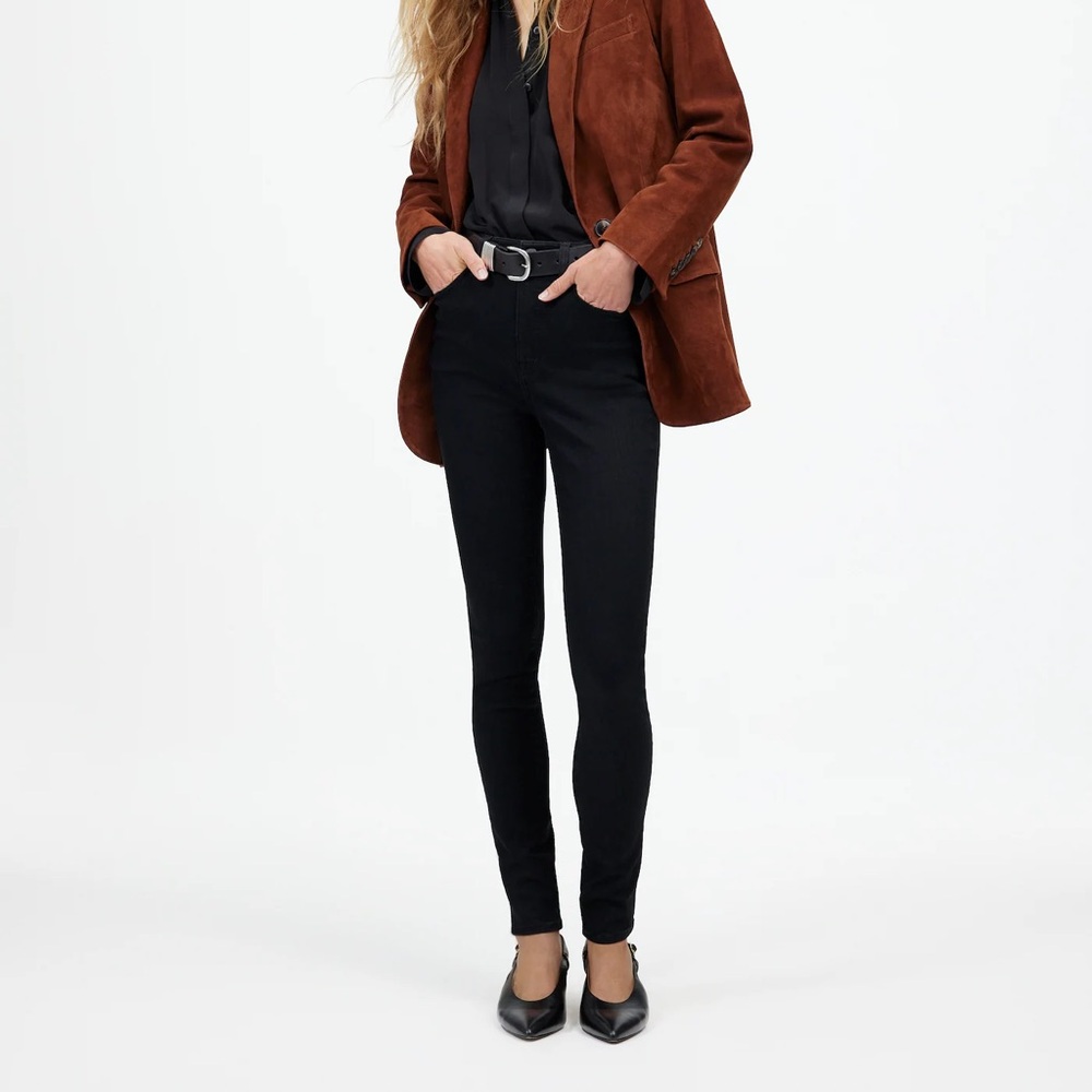 10” High Rise Skinny Madewell in Black